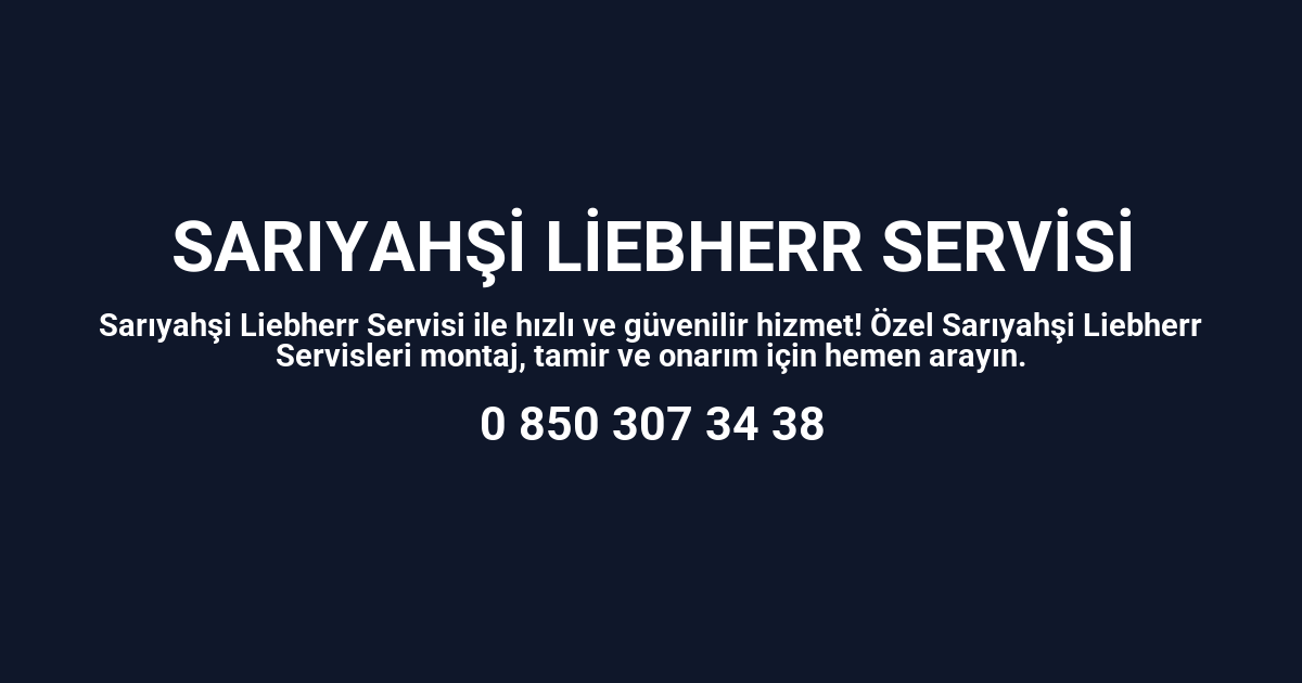 Sarıyahşi Liebherr Servisi
